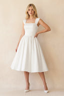 A - Line Sleeveless Lace - Up Back Satin Wedding Dress - SHE IS ME Wedding Dresses