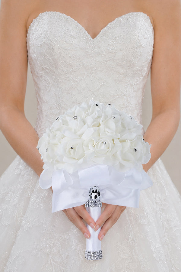 Artificial Foam Roses Wedding Flower Bouquets - SHE IS ME Accessories
