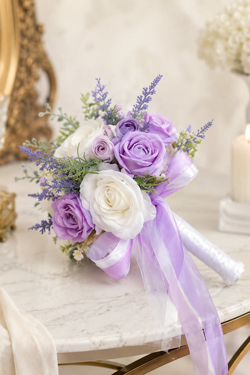 Artificial Rose Flower Cascade Wedding Flower Bouquets - SHE IS ME Accessories