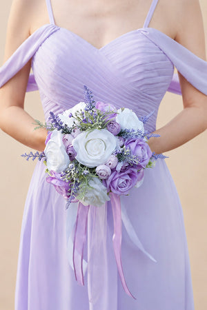 Artificial Rose Flower Cascade Wedding Flower Bouquets - SHE IS ME Accessories