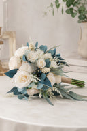 Artificial Silk Roses Cascade Wedding Bridal Bouquets - SHE IS ME Accessories
