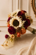 Artificial Sunflower Rose Cascade Wedding Flower Bouquets - SHE IS ME Accessories