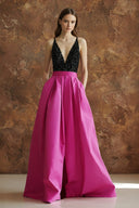 Ball Gown in Black and Fuchsia - SHE IS ME