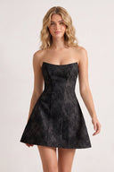 Black A Line Scoop Neck Short Homecoming Dresses With Lace Appliques | SHEISME