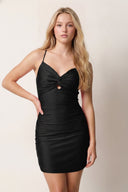 Black Straps Sheath Short Homecoming Dress | SHEISME