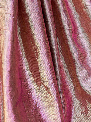 Briala | Pink - A Line Metallic Jacquard Scoop Neck Corset Short Homecoming Dresses