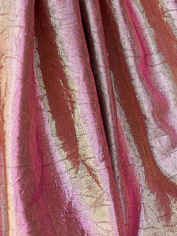 Briala | Pink - A Line Metallic Jacquard Scoop Neck Corset Short Homecoming Dresses