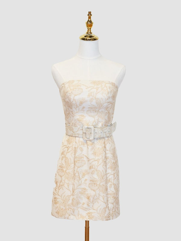 Golden Sheath Strapless Short Homecoming Dress - SHEISME