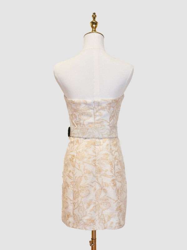 Golden Sheath Strapless Short Homecoming Dress - SHEISME
