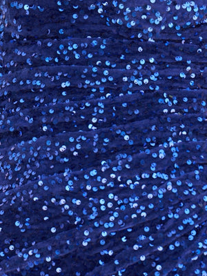Royal Blue Bodycon Spaghetti Straps Sequined Mini Party Dresses - SHEISME