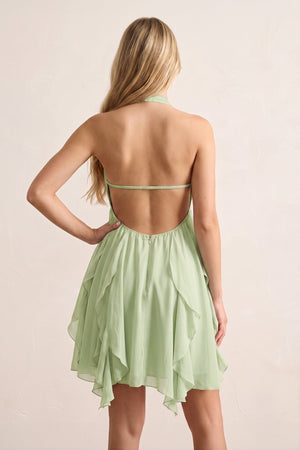 Sage Green Ruffled A-Line Sweetheart Ruched Homecoming Dress | SHEISME