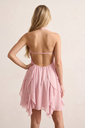 Dusty Pink Ruffled A-Line Sweetheart Ruched Homecoming Dress | SHEISME