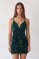 Emerald Bodycon Sequins Short Homecoming Dress | SHEISME