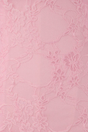 Pink Scoop Neck Sheath Lace Short Homecoming Dress With Slit-SHEISME