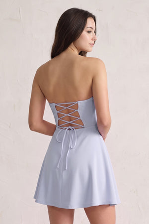Lavender Lace Sweetheart A-Line Linen Short Homecoming Dress (4) | SHEISME