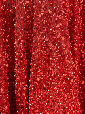 Red A Line V Neck Sequined Short Homecoming Dresses - SHEISME