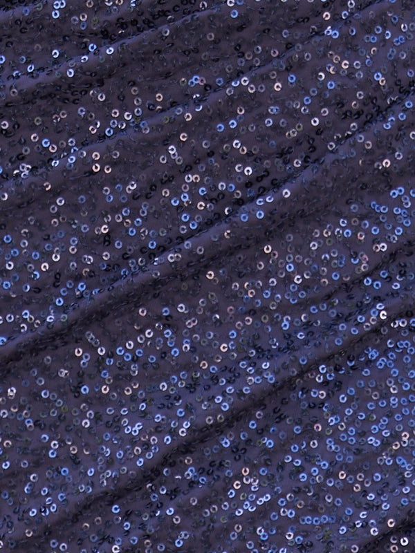 Navy Blue V Neck Bodycon Sequins Pleated Mini Homecoming Dresses - SHEISME