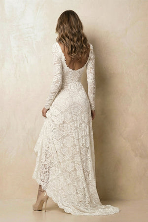 Mermaid Lace Long Sleeves Wedding Dress - SHE IS ME Wedding Dresses