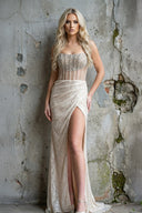Mermaid Sequins Gown in Champagne - SHE IS ME