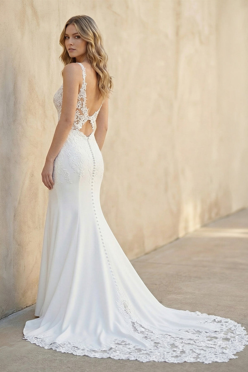 Mermaid Sweetheart Lace Wedding Dress - SHE IS ME Wedding Dresses