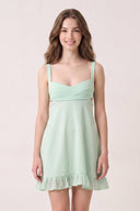 Mint Green Sweetheart Chiffon Ruffled A-Line Cut-Out Homecoming Dress | SHEISME