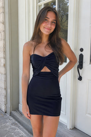 Navy Blue Strapless Sheath Short Homecoming Dresses | SHEISME