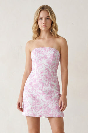 Pink Sheath Strapless Short Homecoming Dress - SHEISME