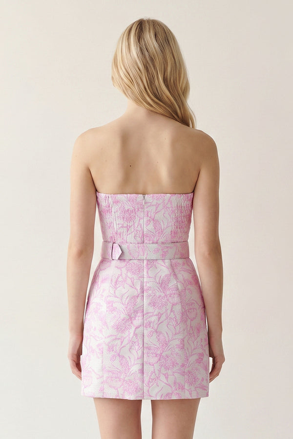 Pink Sheath Strapless Short Homecoming Dress - SHEISME