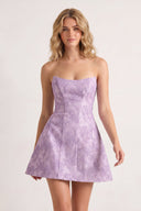 Purple A Line Scoop Neck Short Homecoming Dresses With Lace Appliques | SHEISME