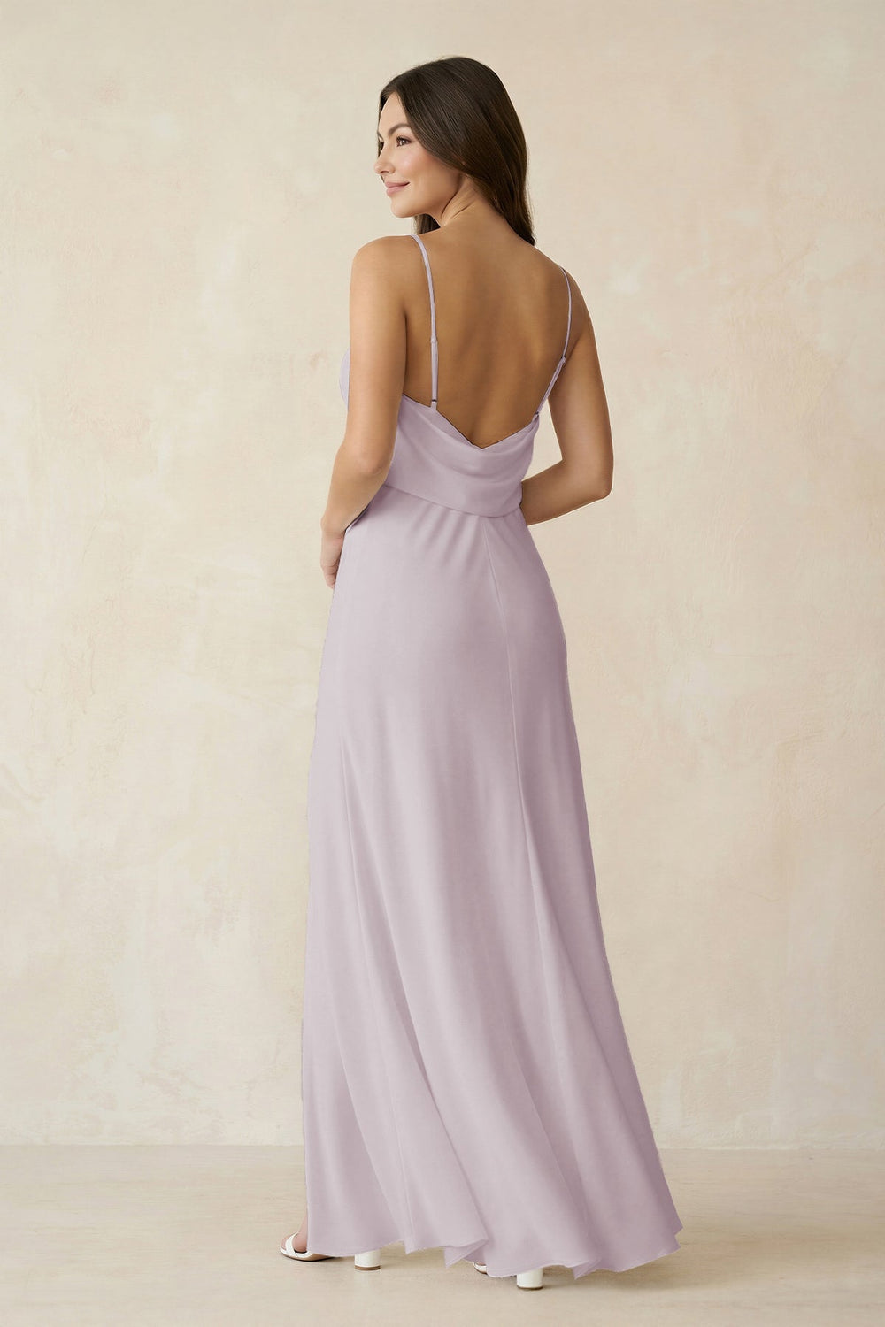 Sheath Satin Bridesmaid Dress with Side Slit in Dusk - SHE IS ME Bridesmaid Dresses