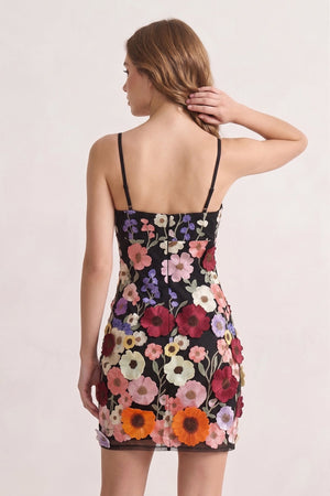 Sheath Spaghetti Straps 3D Flower Homecoming Dress - SHEISME