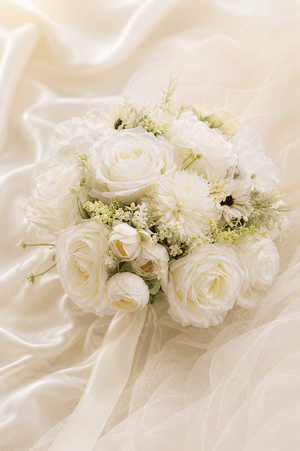 Silk Roses Artificial Wedding Bridal Bouquets - SHE IS ME Accessories