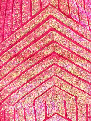 Fuchsia Short Bodycon Stripes Mini Party Dresses with Sequins - SHEISME