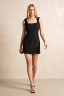 Square Neck Sheath Mini Dress in Black – SHE IS ME Dresses