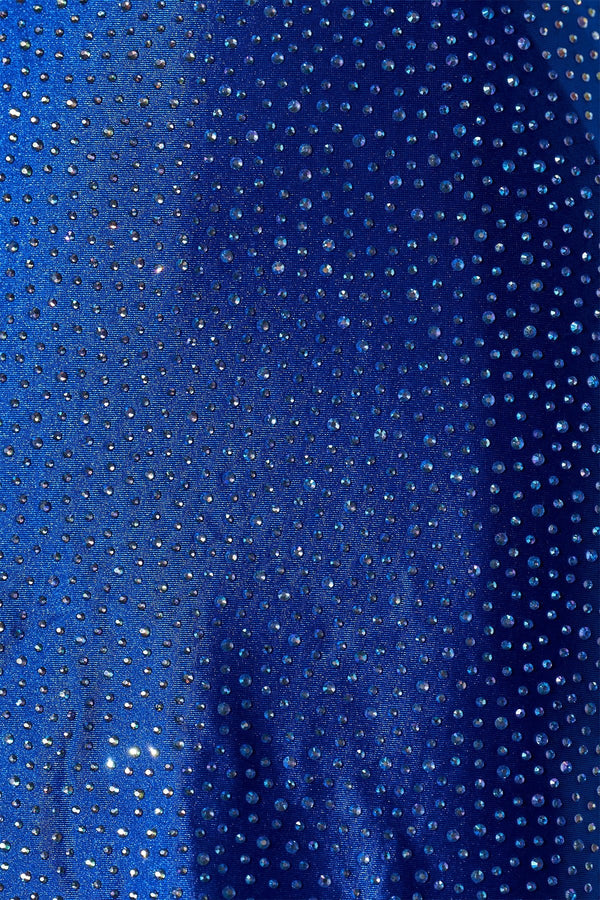 Strapless Beaded Mini Dress With Cutout in Royal Blue - SHE IS ME