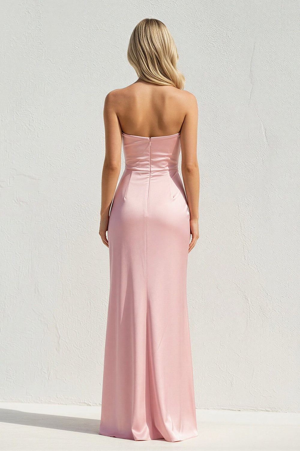 Strapless Cutout Maxi Dress in Pink - SHE IS ME