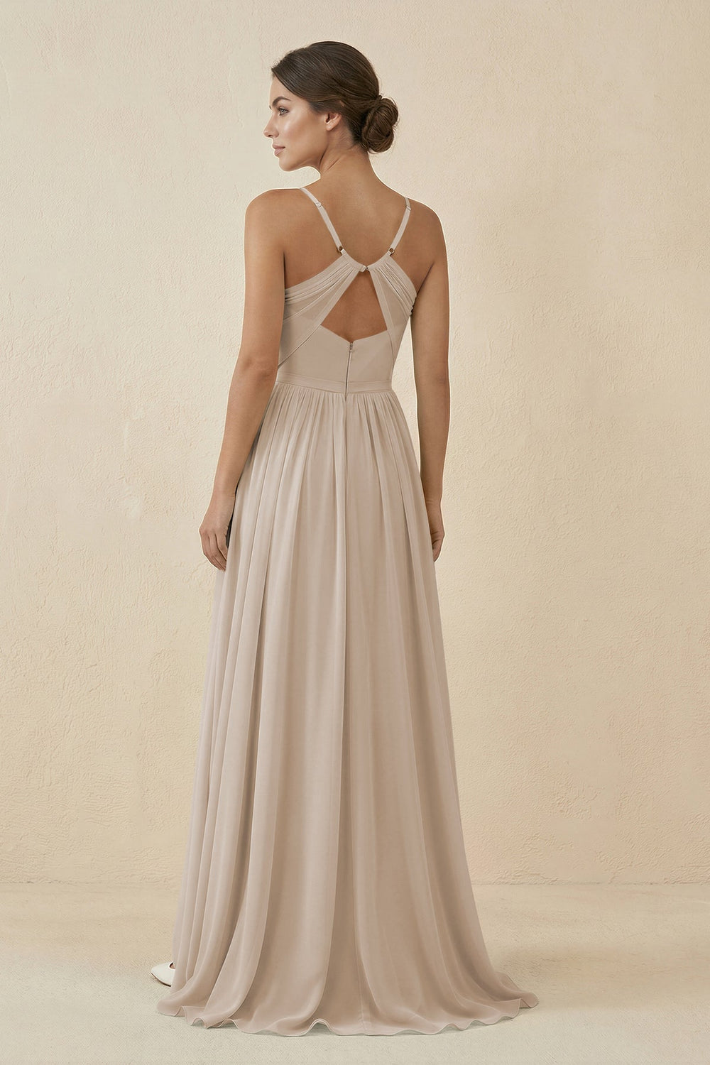 Sweetheart A - Line Chiffon Bridesmaid Dress in Frost - SHE IS ME Bridesmaid Dresses