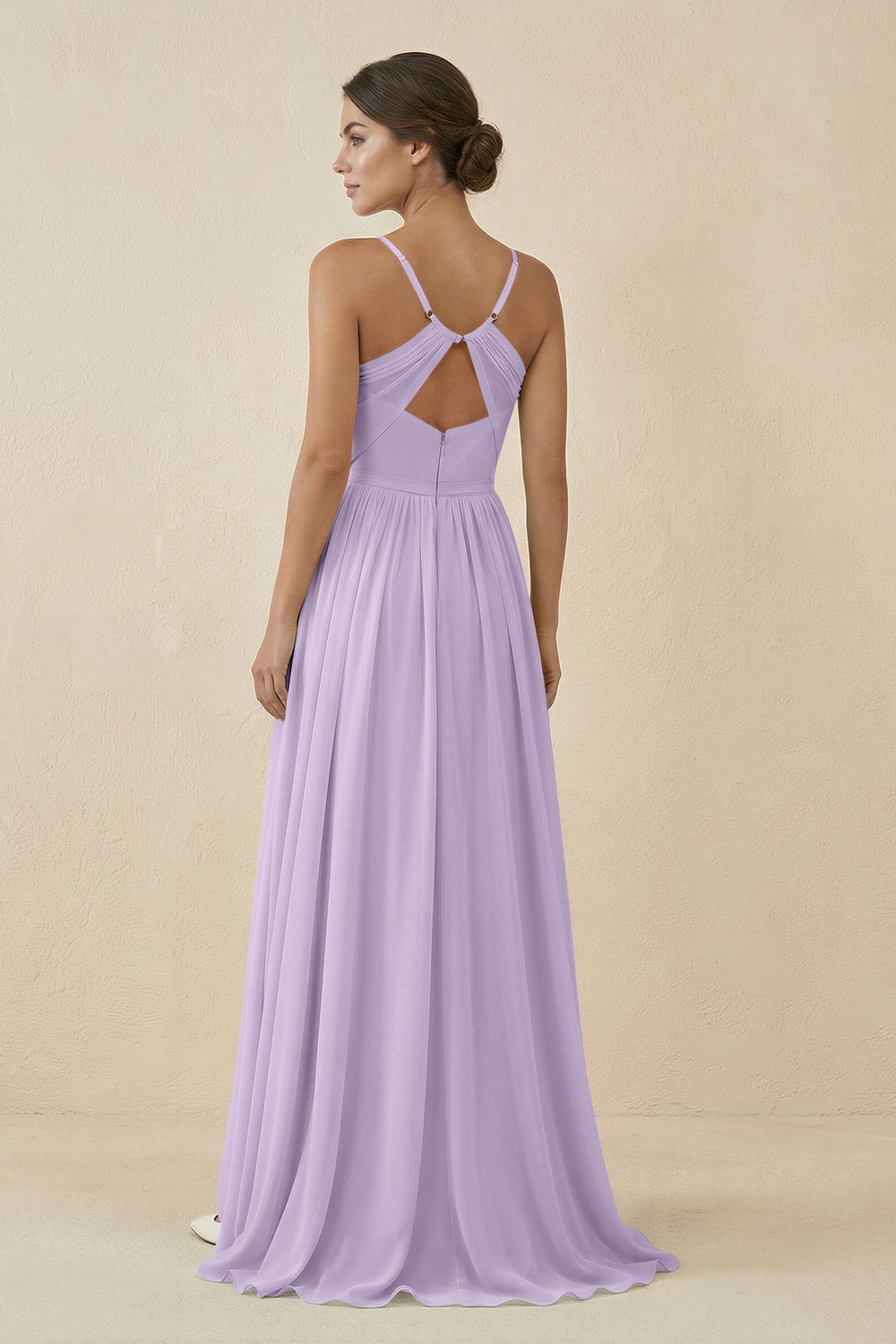 Sweetheart A - Line Chiffon Bridesmaid Dress in Lavender - SHE IS ME Bridesmaid Dresses