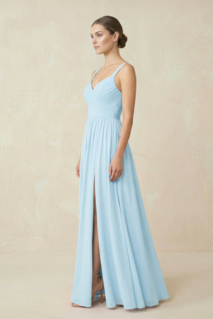 Sweetheart A - Line Chiffon Bridesmaid Dress with Slit - SHE IS ME Bridesmaid Dresses