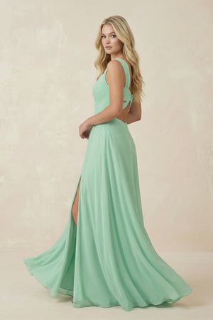 Sweetheart A - Line Chiffon Long Bridesmaid Dress - SHE IS ME Bridesmaid Dresses