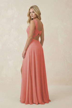 Sweetheart A - Line Chiffon Long Bridesmaid Dress in Mulberry - SHE IS ME Bridesmaid Dresses