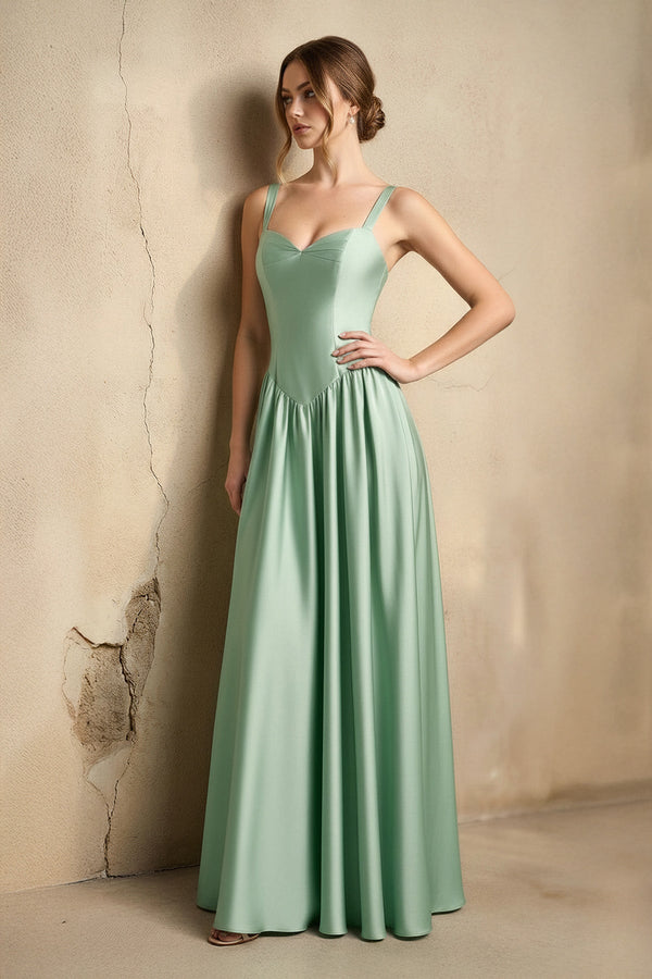 Sweetheart Corset A - Line Gown in Pale Pistachio - SHE IS ME