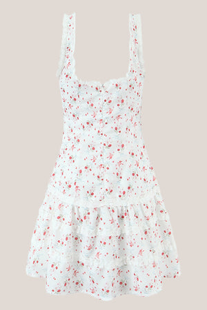 Sweetheart Sleeveless A-Line Mini Dress in White – SHE IS ME Dresses