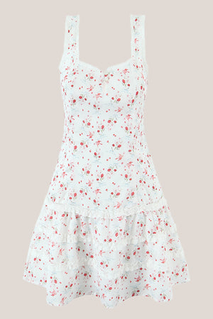 Sweetheart Sleeveless A-Line Mini Dress in White – SHE IS ME Dresses