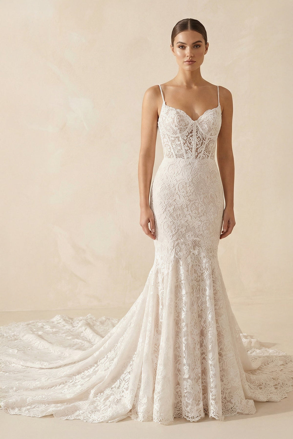 Sweetheart Sleeveless Mermaid Long Wedding Dress - SHE IS ME Wedding Dresses