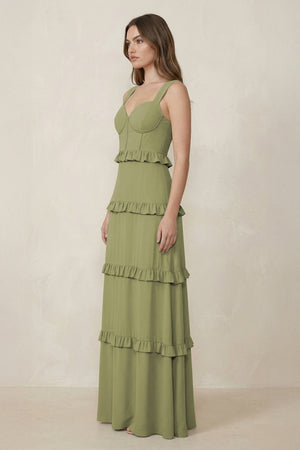 Sweetheart Tiered A - Line Chiffon Bridesmaid Dress - SHE IS ME Bridesmaid Dresses