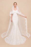 Two Tiers Lace Cathedral Veils in White - SHE IS ME Wedding Veils